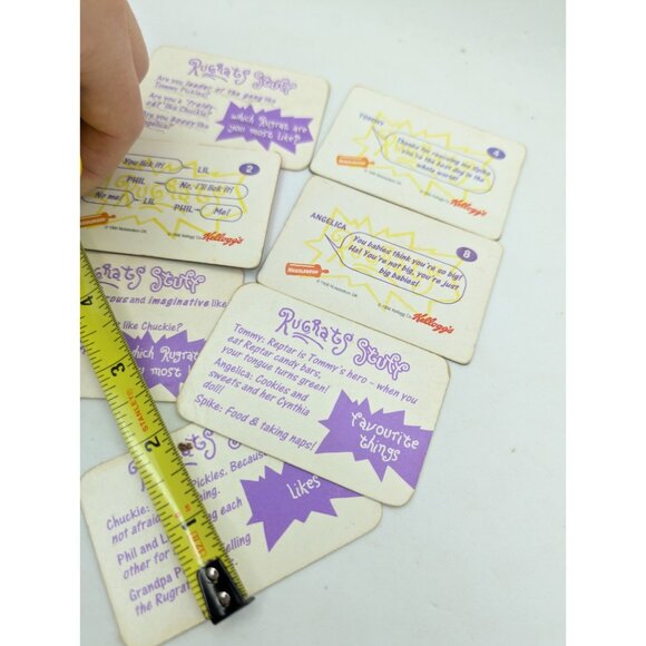 Vtg.90s set 7 Kellogg's Rugrats 3D Lenticular & pictoral Card Nickelodeon retro - Picture 13 of 13